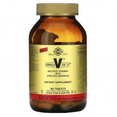 Мультивитамины и хелатные минералы, Formula V, VM-75, Solgar, 180 таблеток