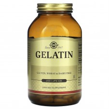 Желатин, Gelatin, Solgar, 250 капсул