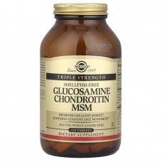 Глюкозамин хондроитин МСМ, Glucosamine Chondroitin MSM, Solgar, тройная сила, 120 таблеток