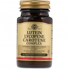 Лютеин, комплекс каротиноидов (Lutein Lycopene Carotene), Solgar, 30 капсул