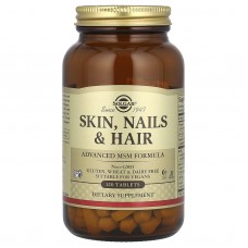 Витамины для волос, кожи и ногтей, Skin, Nails, Hair, Solgar, улучшенная формула МСМ, 120 таблеток