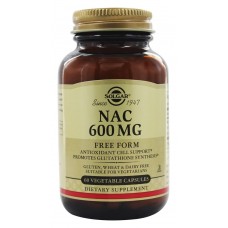 Ацетилцистеин, NAC, Solgar, 600 мг, 60 капсул