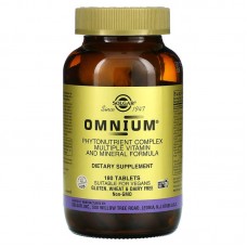Омниум, мультивитамины и минералы, Omnium, Phytonutrient Complex, Solgar, 180 таблеток