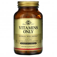 Мультивитамины, Vitamins Only, Solgar, 90 вегетарианских капсул