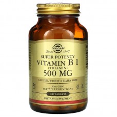 Витамин B1 (тиамин), Vitamin B1, Solgar, 500 мг, 100 таблеток