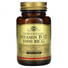 Витамин В12 (цианокобаламин), Vitamin B12, Solgar, сублингвальный, 1000 мкг, 250 таблеток