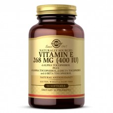 Витамин Е, Vitamin E, Solgar, натуральный, 268 мг (400 МЕ), 50 гелевых капсул