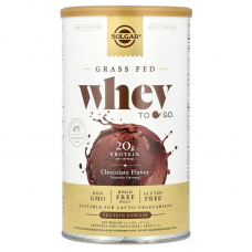 Сывороточный протеин, Grass Fed Whey To Go Solgar, порошок, вкус шоколада, 377 г