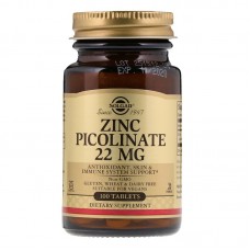 Пиколинат цинка (Zinc Picolinate), Solgar, 100 таблеток