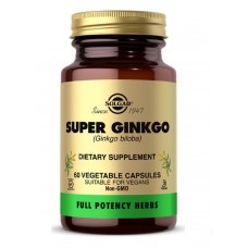 Гинкго Билоба супер, Super Ginkgo, Solgar, 60 вегетарианских капсул