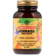 Эхинацея экстракт, Echinacea Herb Extract, Solgar, 60 вегетарианских капсул