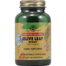 Экстракт листьев оливы, Olive Leaf, Solgar, 60 вегетарианских капсул