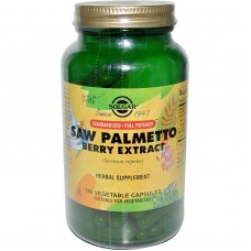 Со Пальметто, экстракт ягод, Saw Palmetto, Solgar,  60 капсул