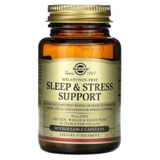 Поддержка сна и снижение стресса, Sleep & Stress Support, Solgar,  30 растительных капсул