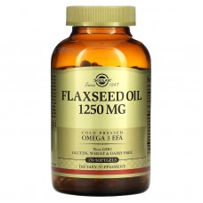 Льняное масло, Flaxseed Oil, Solgar, 625 мг, 170 капсул