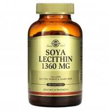 Соевый лецитин, Soya Lecithin, Solgar, 1360 мг, 180 капсул