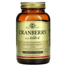 Клюква плюс эстер-С, Cranberry Plus Ester-C, Solgar, 60 вегетарианских капсул