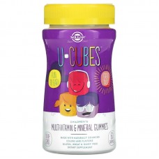 Мультивитамины и минералы для детей, U-Cubes, Solgar, вишня и апельсин, 60 жевательных конфет