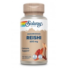 Грибы рейши,  Reishi Mushroom, Solaray, 600 мг, 100 растительных капсул