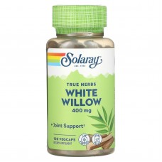 Белая ива, White Willow Bark, Solaray, 400 мг, 100 капсул