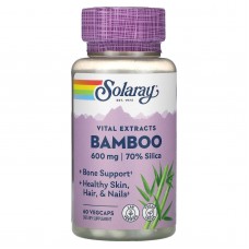 Бамбук, Bamboo, Solaray, экстракт стебля, 300 мг, 60 капсул