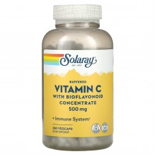 Витамин С и биофлавоноидный концентрат, Vitamin C, Solaray, 500 мг, 250 вегетарианских капсул