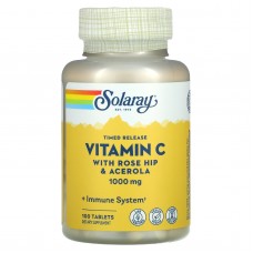 Витамин С, двухфазное высвобождение, Vitamin C, Solaray, 1000 мг, 100 таблеток