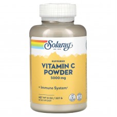 Витамин С, Buffered Vitamin C, Solaray, буферизованный, порошок, 5000 мг, 227 г