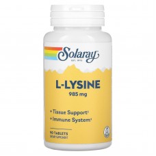 Лизин, L-Lysine, Solaray, 333 мг, 90 таблеток