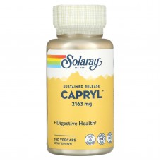 Каприловая кислота, Capryl, Solaray, постепенное высвобождение, 100 капсул