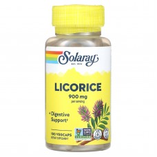 Корень солодки, Organically Grown Licorice, Solaray, 450 мг, 100 капсул