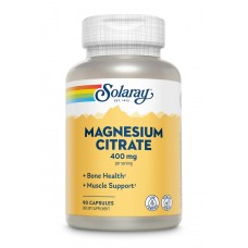 Магний цитрат, Magnesium Citrate, Solaray, 400 мг, 90 капсул