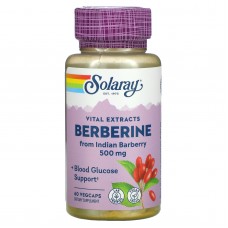 Берберин, Berberine, Solaray, 500 мг, 60  вегетарианских капсул
