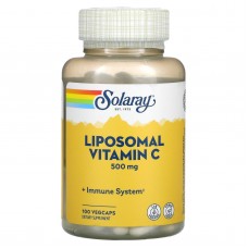 Витамин С липосомальный, Liposomal Vitamin C, Solaray, 500 мг, 100 вегетарианских капсул