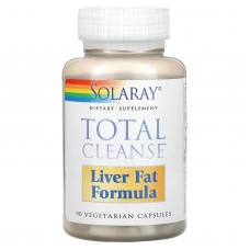 Детоксикация печени, Total Cleanse Liver Fat Formula, Solaray, 90 вегетарианских капсул