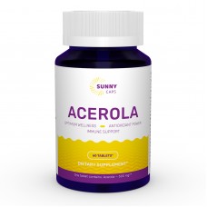 Ацерола, Acerola, Sunny Caps, 500 мг, 60 таблеток
