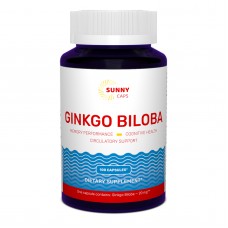 Гинкго Билоба, Ginkgo Biloba, Sunny Caps, 20 мг, 100 капсул