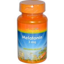 Мелатонин, Melatonin, Thompson, 3 мг, 30 таблеток.