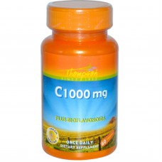 Витамин С, Vitamin C, Thompson, 1000 мг, 60 капсул