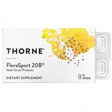 Пробиотики, FloraSport 20В, Thorne, 30 капсул