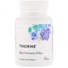 Мультивитамины и мультиминералы формула, Basic Nutrients 2/Day, Thorne, 2 в день, 60 капсул