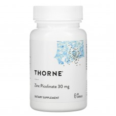 Пиколинат цинка, Zinc Picolinate, Thorne, 30 мг, 60 капсул
