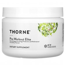 Предтренировочный комплекс, Pre-Workout Elite, Thorne, цитрус и ягоды, 122,6 г
