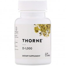 Витамин D3, Vitamin D, Thorne, 1000 МЕ, 90 капсул