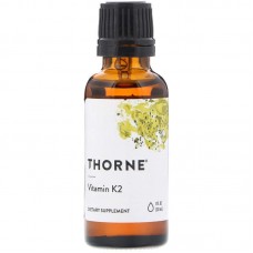 Витамин К2, Vitamin K2, Thorne, жидкий, 30 мл