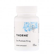 Пиколинат цинка, Zinc Picolinate, Thorne, 15 мг, 60 капсул