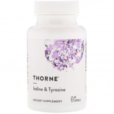 Питание щитовидной железы (йод и тирозин), Iodine & Tyrosine, Thorne, 60 кап.