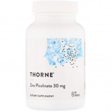 Пиколинат цинка усиленный, Zinc Picolinate, Thorne, 30 мг, 180 капсул