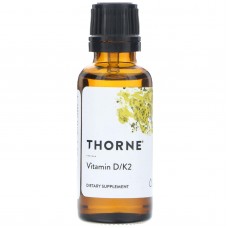 Витамин D3 и К2, Vitamin D/K2, Thorne, 30 мл.
