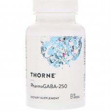 Гамма-аминомасляная кислота, PharmaGABA-250, Thorne, 60 кап.
